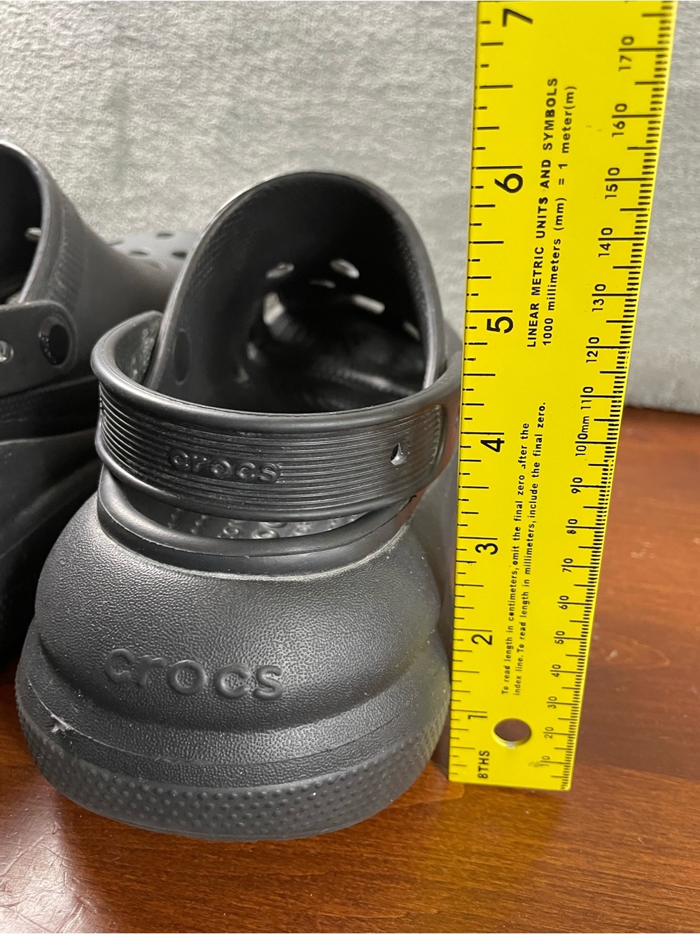 Crocs Classic Extra Thick Soled Clog Shoes Unisex Sandals Black Men 8 Women 10 - Picture 7 of 13